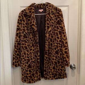 Leopard Print Coat Size Small